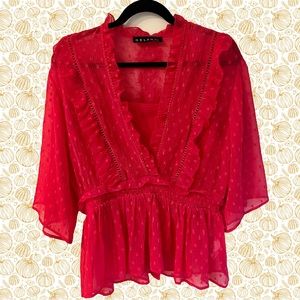 Chic Strawberry pink blouse